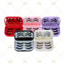 10D Mink Eyelash Mirror Case With LED Light 3 Pairs 1 Pair Tray Packaging Box Eyelash  Vendor Drop Shipping Factory